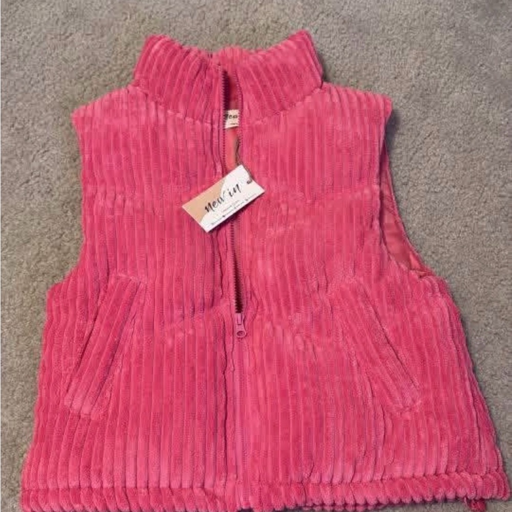 Pink Corduroy Vest